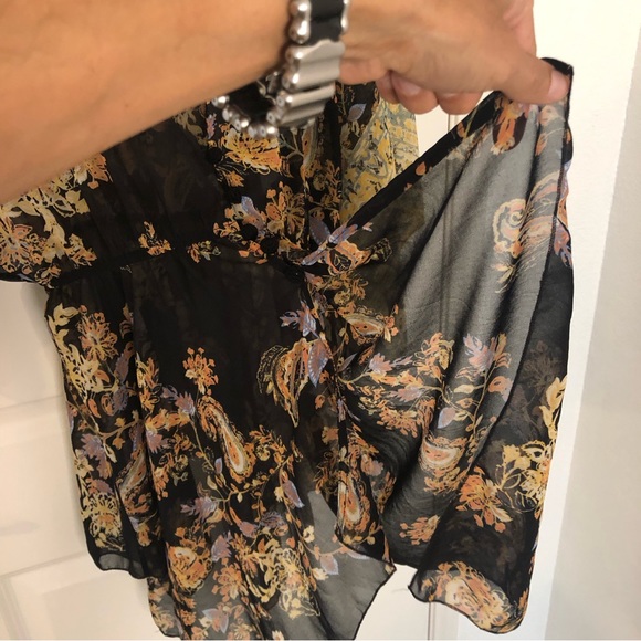 Free People Dream State Tunic Kimono Black Night Intimately small boho top - Picture 9 of 14